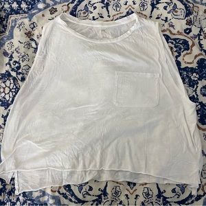 Aerie Real Soft Cropped Tank Top White XL